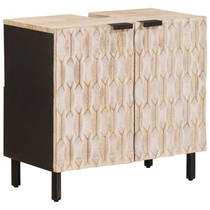 vidaXL Arm&aacute;rio para Pia de Banheiro com porta Branco 62 x 33 x 58 cm