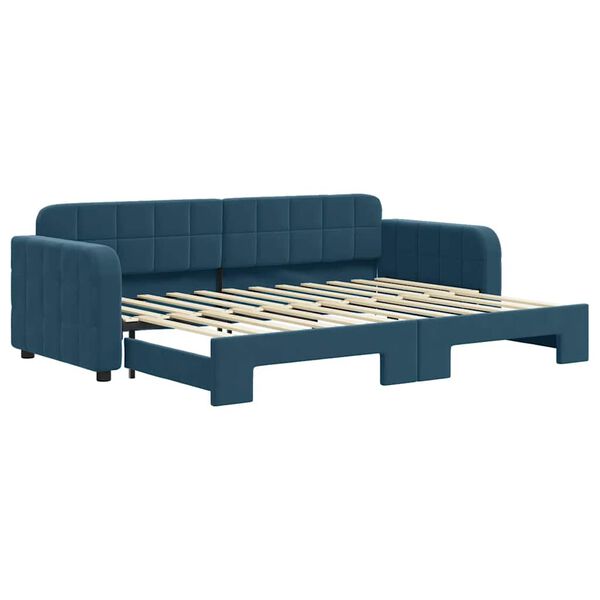 vidaXL Sof&aacute;-cama com gavet&atilde;o 80x200 cm veludo azul