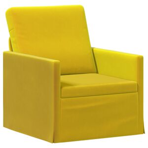 vidaXL Sof&aacute; de solteiro Amarelo 70 x 81 x 82 cm Veludo (V)