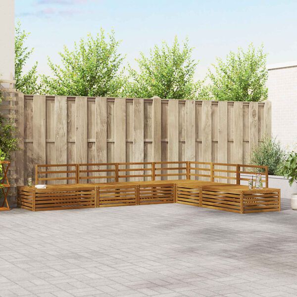 vidaXL Conjunto de Sof&aacute;s para Exterior 6 Pe&ccedil;a Natural