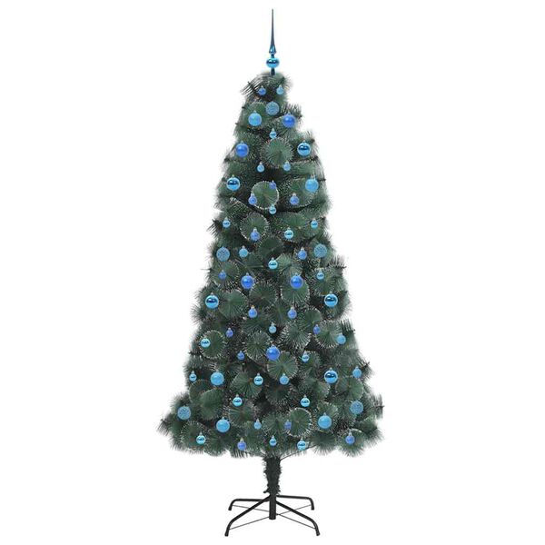 vidaXL &Aacute;rvore de Natal Artificial Pr&eacute;-iluminada com Conjunto de Bolas
