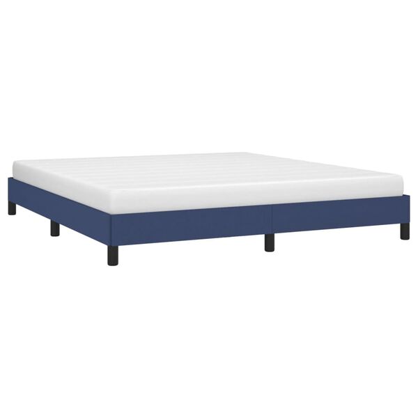 vidaXL Estrutura de cama sem colch&atilde;o 160x200 cm tecido azul
