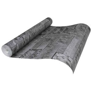 vidaXL Papel de Parede 3D de Pedra Preto 10 x 0,53 m Tecido N&atilde;o Tecido