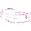 vidaXL Cama com arruma&ccedil;&atilde;o e colch&atilde;o Cinzento-acastanhado 120 x 190 cm