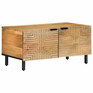 vidaXL Mesa de centro castanho 80x50x40 cm madeira de mangueira maci&ccedil;a