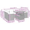 vidaXL 7 pcs conjunto de sof&aacute;s p/ jardim com almofad&otilde;es vime PE bege