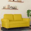 vidaXL Sofá de 2 lugares veludo 120 cm amarelo