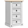 vidaXL Mesa-de-cabeceira com gaveta Corona Branco 53 x 39 x 84 cm