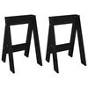 vidaXL Bancos 2 pcs 40x40x60 cm pinho maci&ccedil;o preto