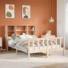 vidaXL Cama com estante sem colch&atilde;o 160x200 cm pinho maci&ccedil;o