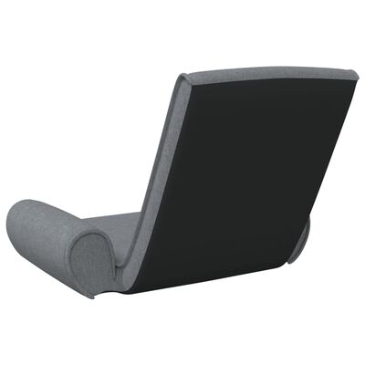 vidaXL Colchão/cadeira de chão dobrável tecido cinzento-claro