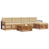 vidaXL Conjunto de Sof&aacute;s para Exterior 6 pcs Natural e Bege