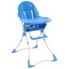 vidaXL Cadeira de refei&ccedil;&atilde;o para beb&eacute; azul e branco
