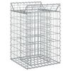 vidaXL Cama elevada de gabi&atilde;o 50 x 50 x 80 cm A&ccedil;o Galvanizado Prateado