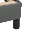 vidaXL Cama com colch&atilde;o Dover 200x200 cm tecido cinzento-escuro