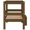 vidaXL Cama para cães 55,5x53,5x60 cm pinho maciço castanho mel