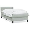 vidaXL Cama com molas/colch&atilde;o cinzento-claro 80x210 cm veludo