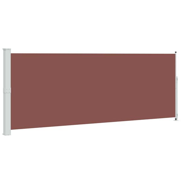 vidaXL Toldo lateral retr&aacute;til para p&aacute;tio 180x500 cm castanho