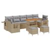 vidaXL Conjunto de Sof&aacute; de Jardim 10 unid. 9-N&uacute;mero de lugares