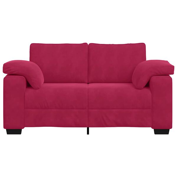 vidaXL Sof&aacute;-luvas 160x77x82 cm veludo vermelho tinto