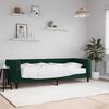 vidaXL Sof&aacute;-cama com colch&atilde;o 80x200 cm veludo verde-escuro