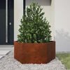 vidaXL Vaso/floreira com pernas 30x30x30 cm a&ccedil;o corten cor enferrujado