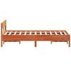 vidaXL Cama sem colch&atilde;o 135x190 cm madeira pinho maci&ccedil;a castanho-mel