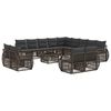 vidaXL Conjunto de Sof&aacute; de Jardim 14 unid. Cinza e Cinza Escuro