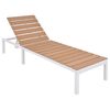 vidaXL 5 pcs conjunto lounge p/ jardim com almofadas alum&iacute;nio e WPC