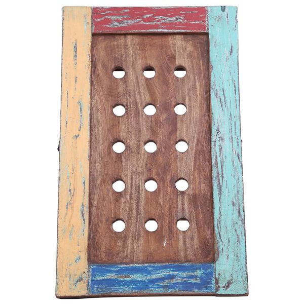 vidaXL Garrafeira p/ 15 garrafas 47x28x78 cm madeira recuperada maci&ccedil;a