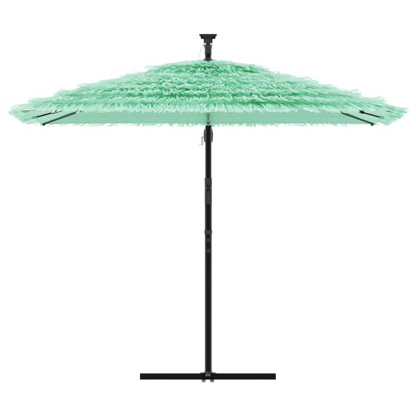 vidaXL Guarda-sol de jardim com poste de a&ccedil;o 269x269x235 cm verde