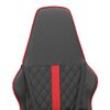 vidaXL Cadeira gaming de massagens couro artificial preto e vermelho