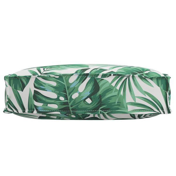 vidaXL Almofada de palete para assento Floral Padr&atilde;o de folhas