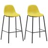 vidaXL 3 pcs conjunto de bar tecido amarelo