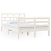 vidaXL Estrutura cama pequena casal 120x190 cm pinho maci&ccedil;o branco