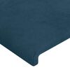 vidaXL Cabeceira de cama c/ abas veludo 83x23x78/88cm azul-escuro