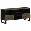 vidaXL M&oacute;vel de TV 100x33x46 cm madeira de mangueira maci&ccedil;a preto