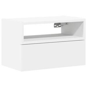 vidaXL Mesa de cabeceira de parede 45x26x28,5 cm branco
