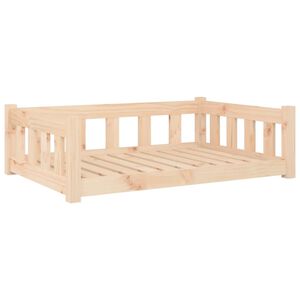 vidaXL Cama para c&atilde;es 95,5x65,5x28 cm madeira de pinho maci&ccedil;a