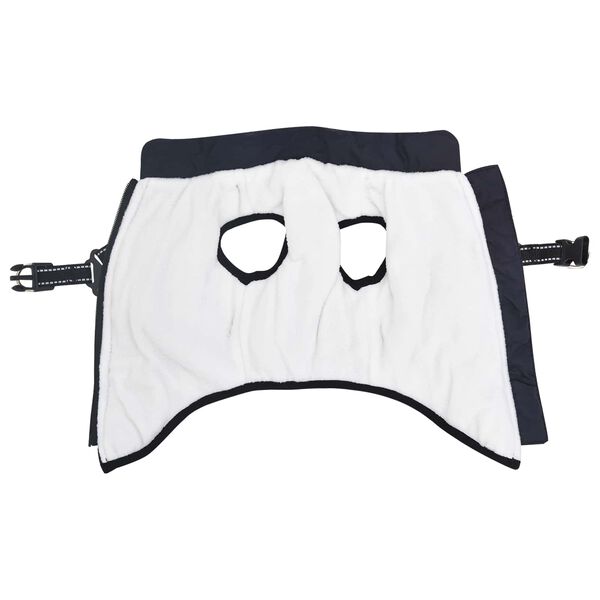 vidaXL Casaco para C&atilde;es Azul Marinho L36 Velo e Poli&eacute;ster