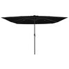vidaXL Guarda-sol de Jardim Preto 295 x 295 x 245 cm Poli&eacute;ster e A&ccedil;o