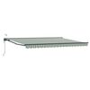 vidaXL Toldo Retr&aacute;til El&eacute;trico Verde, Branco, Antracite 5 &times; 3,5 m