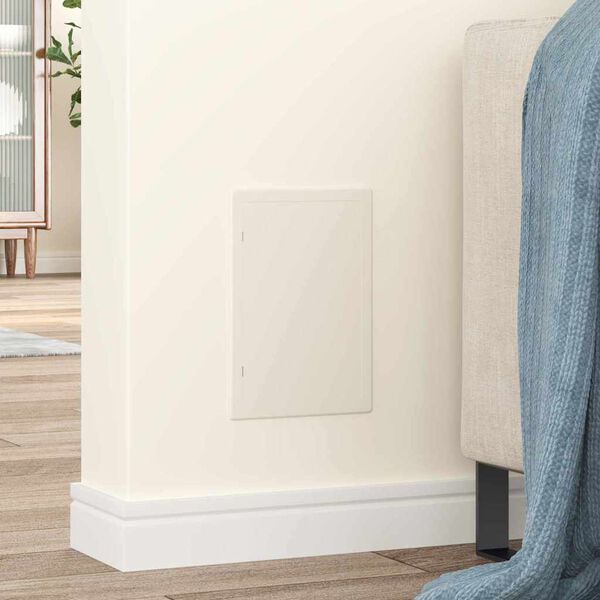 vidaXL Pain&eacute;is de Acesso 2 pcs Branco 15 x 23 cm Pl&aacute;stico ABS