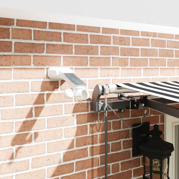 vidaXL Toldo retrátil automático com LEDs 400x300 cm antracite/branco