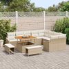 vidaXL Conjunto de Sof&aacute; de Jardim 12 pcs Bege Rattan Sint&eacute;tico