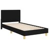 vidaXL Estrutura de Cama Infantil com Cabeceira Preto 90 x 200 cm