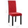 vidaXL Cadeiras de jantar 6 pcs veludo vermelho tinto