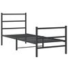 vidaXL Estrutura de cama com cabeceira e p&eacute;s 80x200 cm metal preto