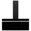 vidaXL Exaustor de parede 90 cm a&ccedil;o e vidro temperado preto