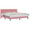 vidaXL Estrutura da Cama com cabeceira Rosa 180 x 200 cm Veludo